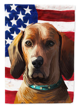 Load image into Gallery viewer, Redbone Coonhound Dog American Flag Flag Canvas House Size CK6675CHF