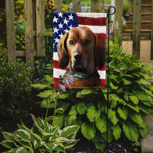 Load image into Gallery viewer, Redbone Coonhound Dog American Flag Garden Flag - Outdoor Decorative Yard Flag CK6675GF