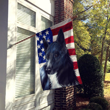 Load image into Gallery viewer, Russo-European Laika Dog American Flag Flag Canvas House Size CK6681CHF