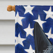 Load image into Gallery viewer, Russo-European Laika Dog American Flag Flag Canvas House Size CK6681CHF