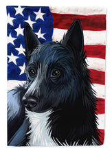 Load image into Gallery viewer, Russo-European Laika Dog American Flag Flag Canvas House Size CK6681CHF