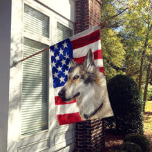 Load image into Gallery viewer, Saarloos Wolfdog Dog American Flag Flag Canvas House Size CK6682CHF