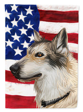 Load image into Gallery viewer, Saarloos Wolfdog Dog American Flag Flag Canvas House Size CK6682CHF