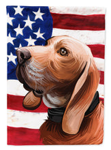 Load image into Gallery viewer, Sabueso Espanol Dog American Flag Flag Canvas House Size CK6683CHF