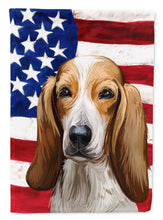 Load image into Gallery viewer, Colombian Fino Hound Dog American Flag Flag Canvas House Size CK6684CHF