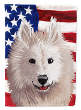 Load image into Gallery viewer, Samoyed Dog American Flag Flag Canvas House Size CK6687CHF