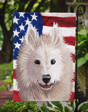 Load image into Gallery viewer, Samoyed Dog American Flag Garden Flag - Outdoor Decorative Yard Flag CK6687GF