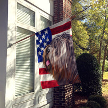 Load image into Gallery viewer, Schapendoes  American Flag Flag Canvas House Size CK6690CHF