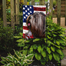 Load image into Gallery viewer, Schapendoes  American Flag Garden Flag - Outdoor Decorative Yard Flag CK6690GF