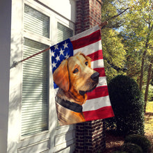 Load image into Gallery viewer, Schiller hound Dog American Flag Flag Canvas House Size CK6691CHF