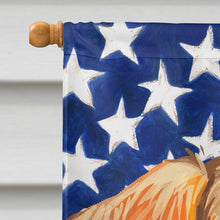 Load image into Gallery viewer, Schiller hound Dog American Flag Flag Canvas House Size CK6691CHF