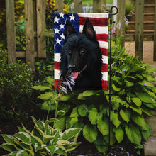Load image into Gallery viewer, Schipperke Dog American Flag Garden Flag - Outdoor Decorative Yard Flag CK6692GF
