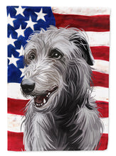Load image into Gallery viewer, Scottish Deerhound Dog American Flag Flag Canvas House Size CK6695CHF