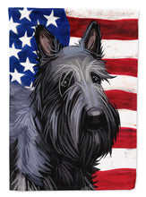 Load image into Gallery viewer, Scottish Terrier Dog American Flag Garden Flag - Outdoor Decorative Yard Flag CK6696GF