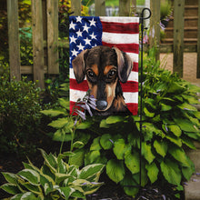Load image into Gallery viewer, Serbian Hound Dog American Flag Garden Flag - Outdoor Decorative Yard Flag CK6699GF
