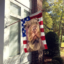 Load image into Gallery viewer, Shar Pei Dog American Flag Flag Canvas House Size CK6702CHF