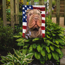 Load image into Gallery viewer, Shar Pei Dog American Flag Garden Flag - Outdoor Decorative Yard Flag CK6702GF