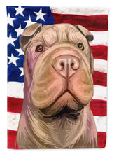 Load image into Gallery viewer, Shar Pei Dog American Flag Garden Flag - Outdoor Decorative Yard Flag CK6702GF