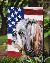 Load image into Gallery viewer, Shih Tzu Dog American Flag Garden Flag - Outdoor Decorative Yard Flag CK6705GF