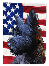 Load image into Gallery viewer, Skye Terrier Dog American Flag Garden Flag - Outdoor Decorative Yard Flag CK6709GF