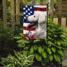 Load image into Gallery viewer, Slovak Cuvac Dog American Flag Garden Flag - Outdoor Decorative Yard Flag CK6711GF