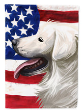 Load image into Gallery viewer, Slovak Cuvac Dog American Flag Garden Flag - Outdoor Decorative Yard Flag CK6711GF