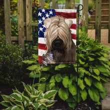 Load image into Gallery viewer, Soft-Coated Wheaten Terrier American Flag Garden Flag - Outdoor Decorative Yard Flag CK6715GF