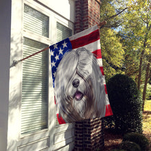 Load image into Gallery viewer, South Russian Ovcharka Dog American Flag Flag Canvas House Size CK6716CHF