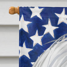 Load image into Gallery viewer, South Russian Ovcharka Dog American Flag Flag Canvas House Size CK6716CHF