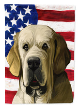Load image into Gallery viewer, Spanish Mastiff Dog American Flag Garden Flag - Outdoor Decorative Yard Flag CK6718GF