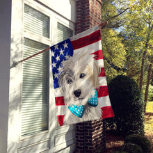 Load image into Gallery viewer, Sporting Lucas Terrier American Flag Flag Canvas House Size CK6721CHF