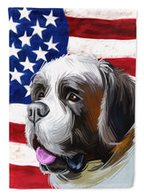 Load image into Gallery viewer, Saint Bernard American Flag Flag Canvas House Size CK6722CHF