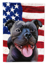 Load image into Gallery viewer, Staffordshire Bull Terrier American Flag Flag Canvas House Size CK6724CHF