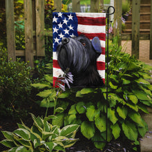 Load image into Gallery viewer, Standard Schnauzer Black American Flag Garden Flag - Outdoor Decorative Yard Flag CK6725GF