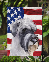 Load image into Gallery viewer, Standard Schnauzer White American Flag Garden Flag - Outdoor Decorative Yard Flag CK6726GF
