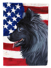 Load image into Gallery viewer, Swedish Lapphund Dog American Flag Flag Canvas House Size CK6730CHF