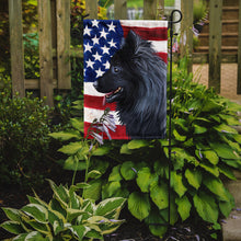 Load image into Gallery viewer, Swedish Lapphund Dog American Flag Garden Flag - Outdoor Decorative Yard Flag CK6730GF
