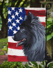 Load image into Gallery viewer, Swedish Lapphund Dog American Flag Garden Flag - Outdoor Decorative Yard Flag CK6730GF