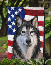 Load image into Gallery viewer, Tamaskan Dog American Flag Garden Flag - Outdoor Decorative Yard Flag CK6734GF