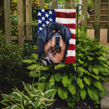 Load image into Gallery viewer, Tibetan Mastiff American Flag Garden Flag - Outdoor Decorative Yard Flag CK6739GF
