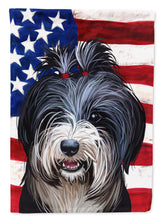 Load image into Gallery viewer, Tibetan Terrier American Flag Flag Canvas House Size CK6740CHF