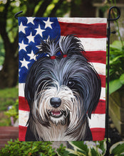 Load image into Gallery viewer, Tibetan Terrier American Flag Garden Flag - Outdoor Decorative Yard Flag CK6740GF