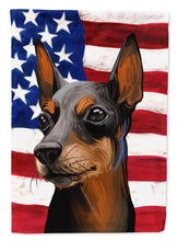 Load image into Gallery viewer, Toy Manchester Terrier American Flag Flag Canvas House Size CK6743CHF
