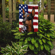 Load image into Gallery viewer, Toy Manchester Terrier American Flag Garden Flag - Outdoor Decorative Yard Flag CK6743GF