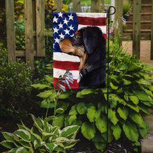 Load image into Gallery viewer, Transylvanian Hound American Flag Garden Flag - Outdoor Decorative Yard Flag CK6744GF