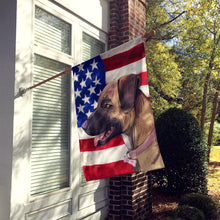 Load image into Gallery viewer, Treeing Tennessee Brindle American Flag Flag Canvas House Size CK6745CHF