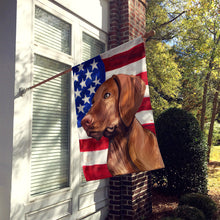 Load image into Gallery viewer, Vizsla American Flag Flag Canvas House Size CK6747CHF