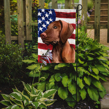 Load image into Gallery viewer, Vizsla American Flag Garden Flag - Outdoor Decorative Yard Flag CK6747GF