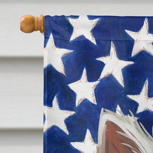 Load image into Gallery viewer, Volpino Italiano American Flag Flag Canvas House Size CK6748CHF