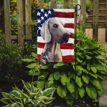 Load image into Gallery viewer, Weimaraner American Flag Garden Flag - Outdoor Decorative Yard Flag CK6749GF